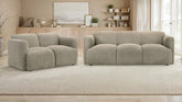 Best Furniture Outlet - Coaster - Dorset 2-piece Upholstered Round Track Arm Sofa Set Brown - 509814-S2