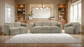 Best Furniture Outlet - Coaster - Dorset 3-piece Upholstered Round Track Arm Sofa Set Brown - 509814-S3