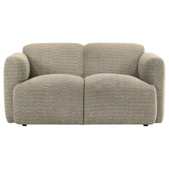 Dorset 3-piece Upholstered Round Track Arm Sofa Set Brown
