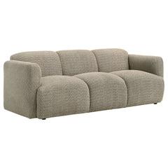 Best Furniture Outlet - Coaster - Dorset Fabric Upholstered Round Track Arm Sofa Brown - 509814