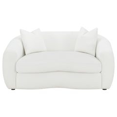 Isabella 2-piece Faux Sheepskin Upholstered Sofa Set Natural
