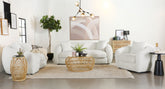 Best Furniture Outlet - Coaster - Isabella 3-piece Faux Sheepskin Upholstered Sofa Set Natural - 509871-S3