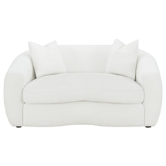 Isabella 3-piece Faux Sheepskin Upholstered Sofa Set Natural
