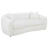 Best Furniture Outlet - Coaster - Isabella Faux Sheepskin Upholstered Sofa Natural - 509871