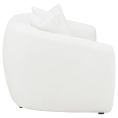 Isabella Faux Sheepskin Upholstered Loveseat Natural