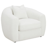 Best Furniture Outlet - Coaster - Isabella Faux Sheepskin Upholstered Accent Chair Natural - 509873