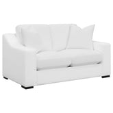 Best Furniture Outlet - Coaster - Ashlyn Upholstered Sloped Arm Loveseat White - 509892