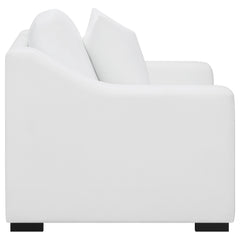 Ashlyn Upholstered Sloped Arm Accent Chair White