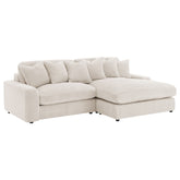 Best Furniture Outlet - Coaster - Blaine Upholstered Reversible Chaise Sectional Sofa Sand - 509899