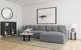 Best Furniture Outlet - Coaster - Blaine Upholstered Reversible Chaise Sectional Sofa Fog - 509900-SET