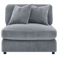 Blaine Upholstered Reversible Chaise Sectional Sofa Fog