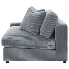Blaine Upholstered Reversible Chaise Sectional Sofa Fog