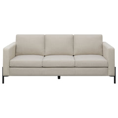 Tilly 3-piece Upholstered Track Arm Sofa Set Oatmeal
