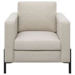 Tilly 3-piece Upholstered Track Arm Sofa Set Oatmeal