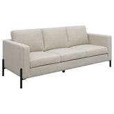Best Furniture Outlet - Coaster - Tilly Upholstered Track Arm Sofa Oatmeal - 509901