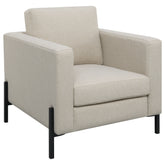 Best Furniture Outlet - Coaster - Tilly Upholstered Track Arm Accent Chair Oatmeal - 509903