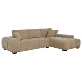 Best Furniture Outlet - Coaster - Octavia Upholstered Sectional Chaise Sofa Camel - 509961