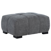 Best Furniture Outlet - Coaster - Octavia Upholstered Rectangular Ottoman Charcoal Grey - 509968