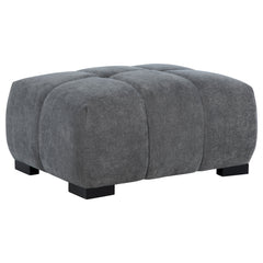 Best Furniture Outlet - Coaster - Octavia Upholstered Rectangular Ottoman Charcoal Grey - 509968