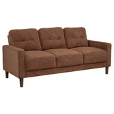 Best Furniture Outlet - Coaster - Bowen II Fabric Upholstered Track Arm Sofa Rust - 509971