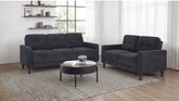 Best Furniture Outlet - Coaster - Bowen II 2-piece Upholstered Track Arm Sofa Set Steel Grey - 509981-S2