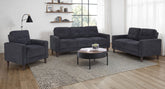 Best Furniture Outlet - Coaster - Bowen II 3-piece Upholstered Track Arm Sofa Set Steel Grey - 509981-S3