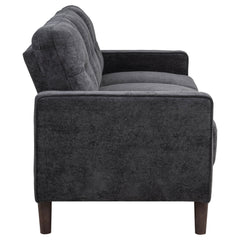 Bowen II 3-piece Upholstered Track Arm Sofa Set Steel Grey