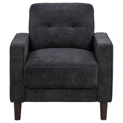 Bowen II 3-piece Upholstered Track Arm Sofa Set Steel Grey