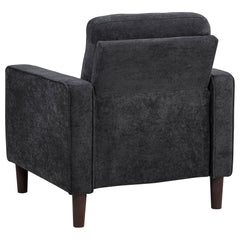 Bowen II 3-piece Upholstered Track Arm Sofa Set Steel Grey