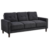 Best Furniture Outlet - Coaster - Bowen II Fabric Upholstered Track Arm Sofa Steel Grey - 509981