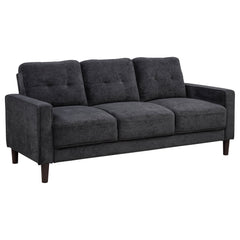 Best Furniture Outlet - Coaster - Bowen II Fabric Upholstered Track Arm Sofa Steel Grey - 509981