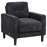 Best Furniture Outlet - Coaster - Bowen II Fabric Upholstered Track Arm Chair Steel Grey - 509983