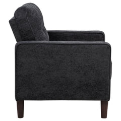 Bowen II Fabric Upholstered Track Arm Chair Steel Grey