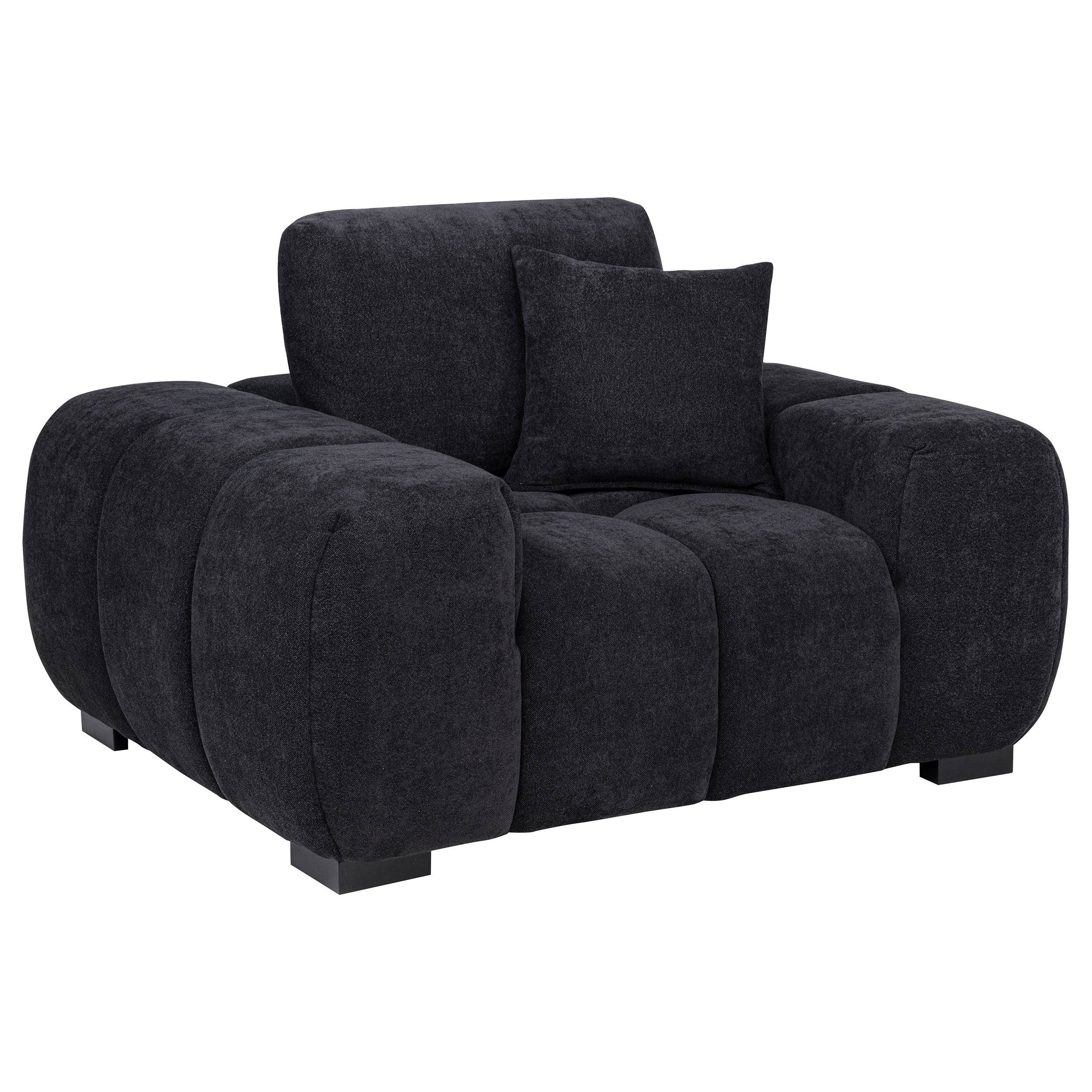 Best Furniture Outlet - Coaster - Octavia Upholstered Track Arm Accent Chair Black - 511063