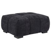 Best Furniture Outlet - Coaster - Octavia Upholstered Rectangular Ottoman Black - 511064