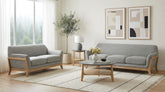 Best Furniture Outlet - Coaster - Vaughn 2-piece Fabric Upholstered Flared Arm Sofa Set Grey - 511071-S2
