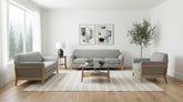 Best Furniture Outlet - Coaster - Vaughn 3-piece Fabric Upholstered Flared Arm Sofa Set Grey - 511071-S3