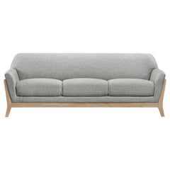 Vaughn 3-piece Fabric Upholstered Flared Arm Sofa Set Grey