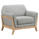 Best Furniture Outlet - Coaster - Vaughn Fabric Upholstered Flared Arm Accent Chair Grey - 511073