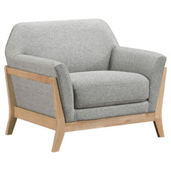 Best Furniture Outlet - Coaster - Vaughn Fabric Upholstered Flared Arm Accent Chair Grey - 511073