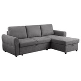 Best Furniture Outlet - Coaster - Samantha Upholstered Storage Sleeper Sectional Sofa Grey - 511088