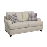 Best Furniture Outlet - Coaster - Glenn Upholstered English Arm Loveseat Light Grey and Blue - 511092