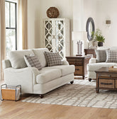 Best Furniture Outlet - Coaster - Glenn Upholstered English Arm Loveseat Light Grey and Grey - 511095