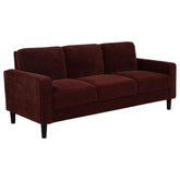 Best Furniture Outlet - Coaster - Ruth 77-inch Fabric Upholstered Track Arm Sofa Rust Red - 511211