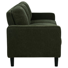 Ruth 77-inch Fabric Upholstered Track Arm Sofa Matcha Green