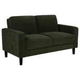 Best Furniture Outlet - Coaster - Ruth Fabric Upholstered Track Arm Loveseat Matcha Green - 511215