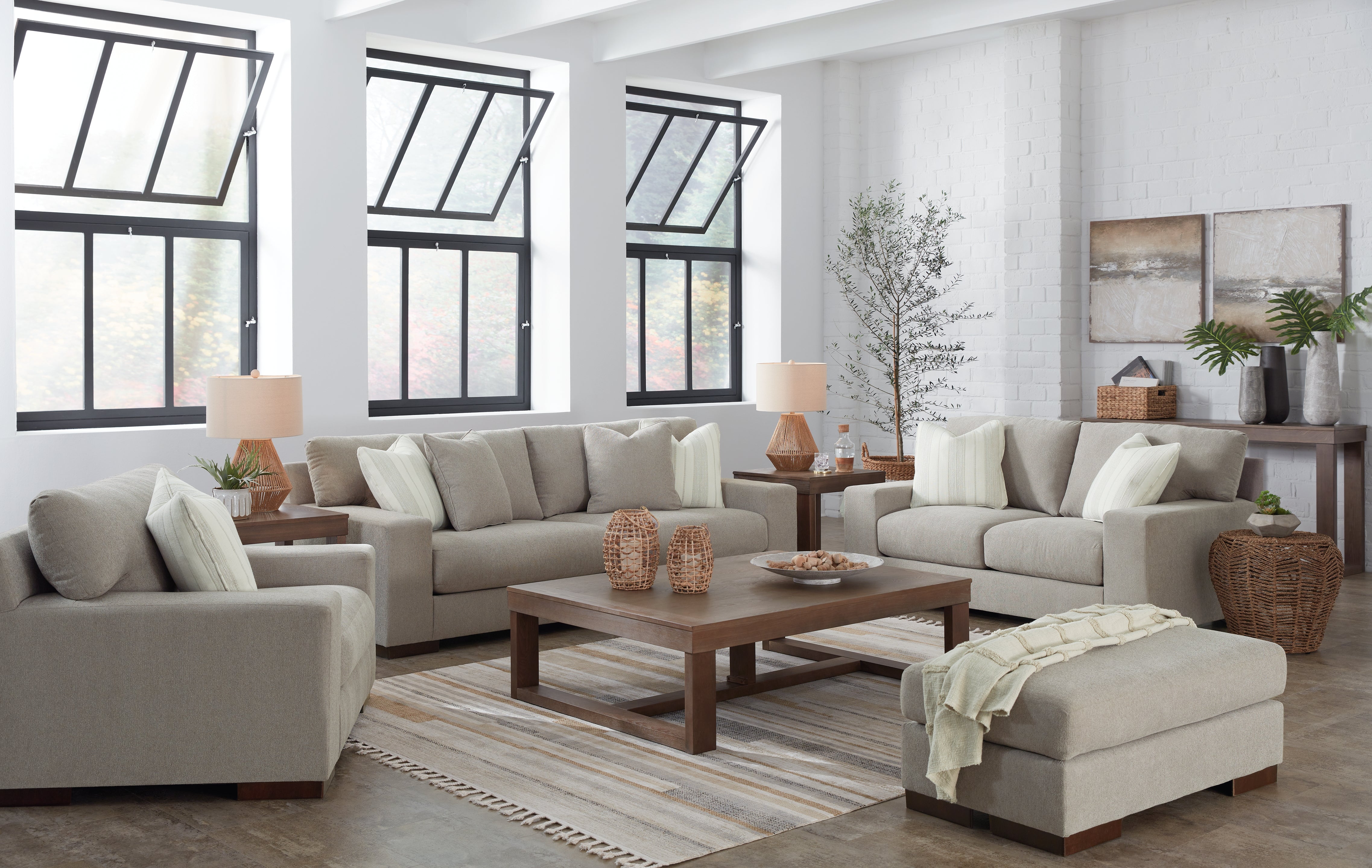Best Furniture Outlet - Ashley Furniture - Maggie Sofa, Loveseat, Oversized Chair and Ottoman - Sofa, Loveseat, Oversized Chair and Ottoman - 52004U3