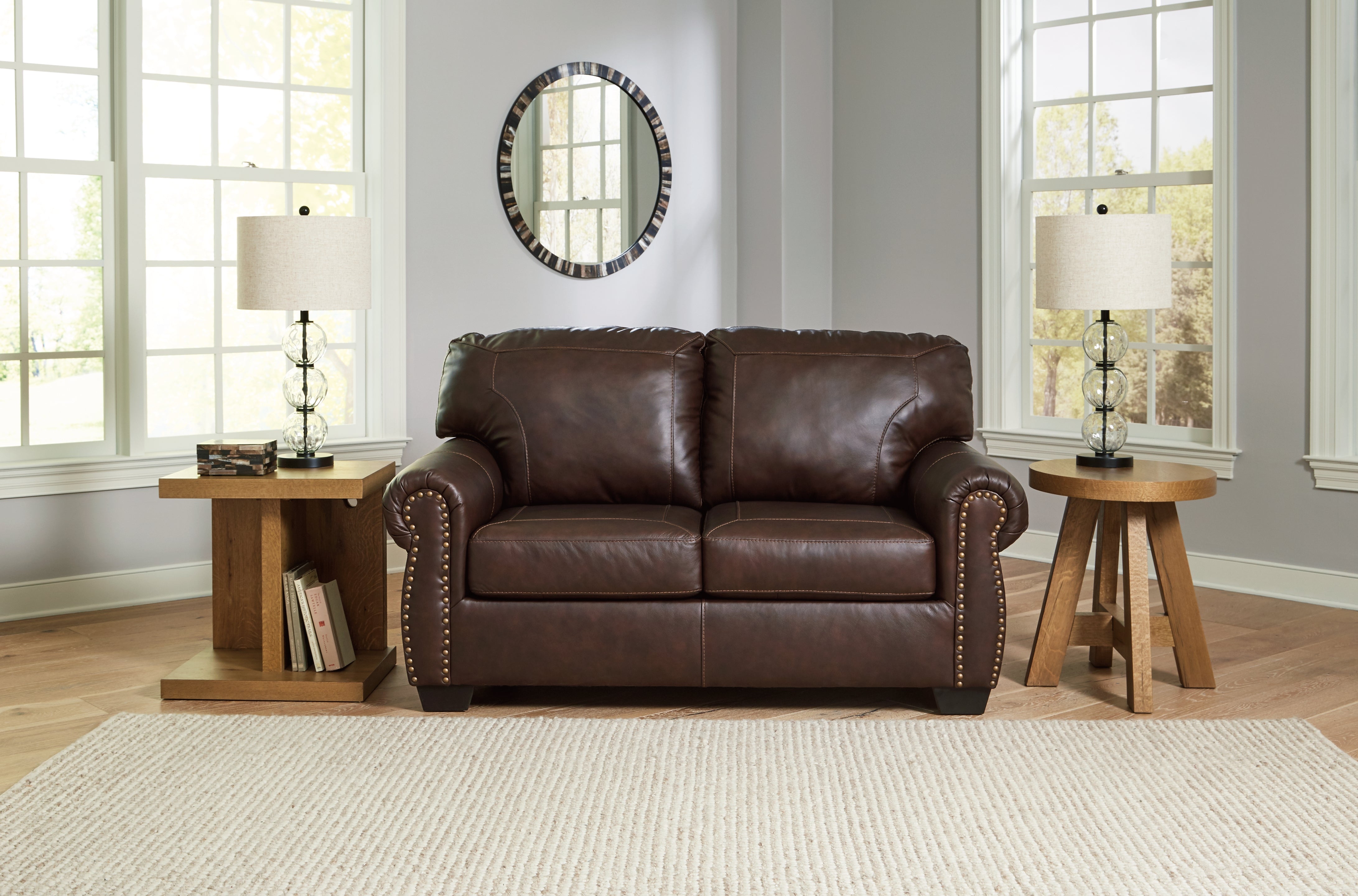 Best Furniture Outlet - Ashley Furniture - Colleton Living Room - Loveseat / Dark Brown - 5210735