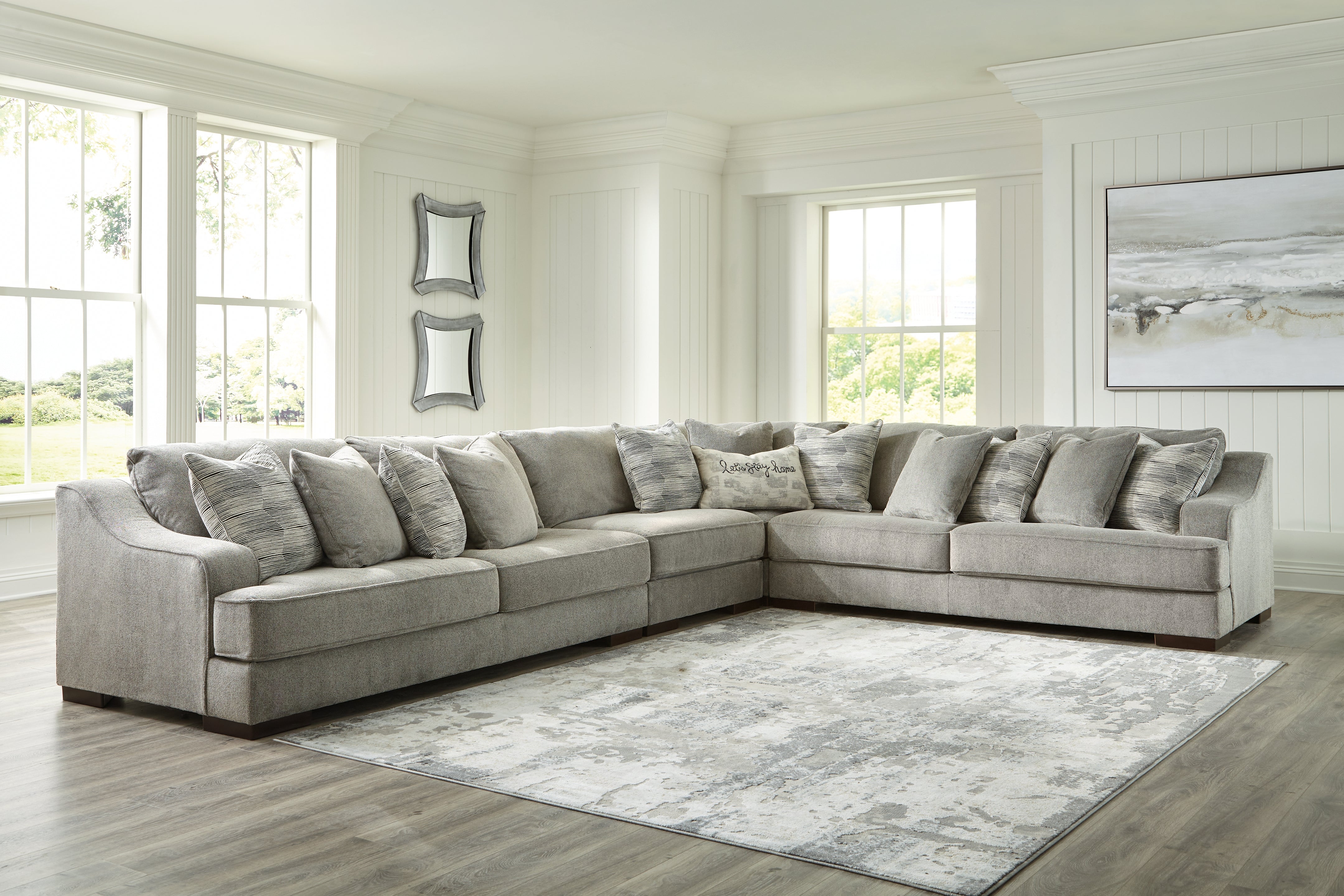 Best Furniture Outlet - Ashley Furniture - Bayless Sectional - LAF 4-Piece Sectional / Smoke - 52304S2