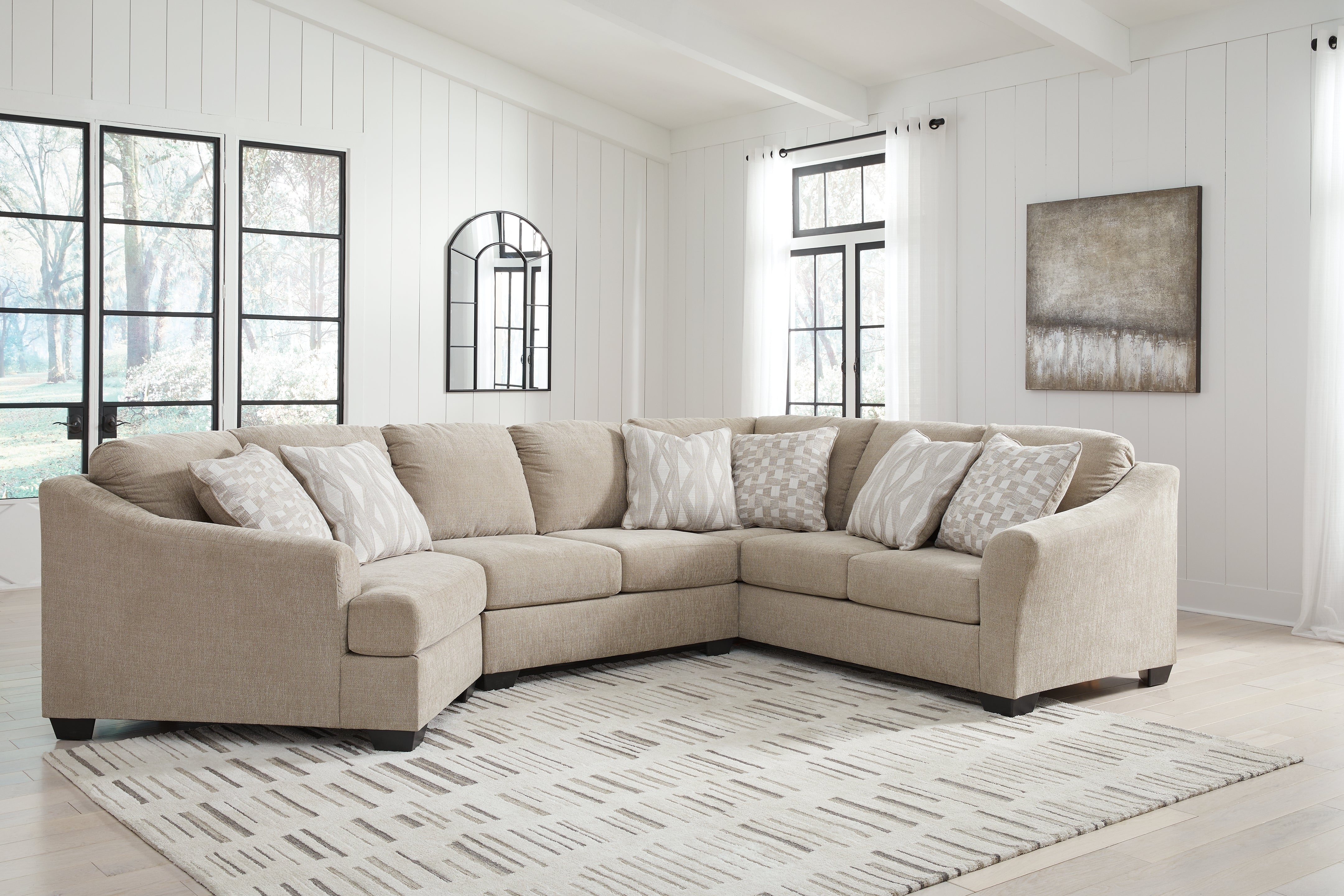 Best Furniture Outlet - Ashley Furniture - Brogan Bay Sectional - 3-Piece Sectional with Cuddler / Cork - 52705S2